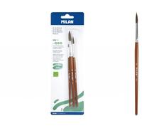 Lot de 3 pinceaux Ronds (Cuir de chèvre et synthétique) série 101 n° 2,8 et 12
