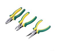 Lot de 3 pinces coupantes diagonales à bec aiguille de 15,2 cm pour électricien, électronique, bijoux, travaux manuels, loisirs créatifs