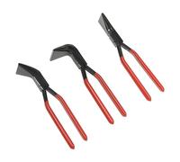 Lot de 3 pinces coupantes droites à 45 ° 90 ° en acier au carbone - Pince à tôle ergonomique avec poignée antidérapante - Pince pliante manuelle pour le travail de la tôle, la réparation automobile