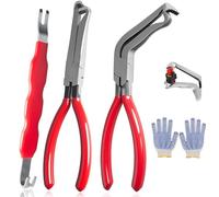 Lot de 3 pinces de déconnexion - Outil séparateur de connecteur électrique automobile - 20,3 cm - Pince droite et coudée à 60° pour réparation automobile