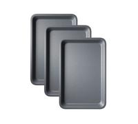 Lot de 3 plaques de cuisson profondes pour four - 31 cm - Moules à rôtir antiadhésifs pour four - Passe au lave-vaisselle KITCHENEUR