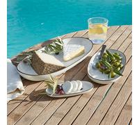 Lot de 3 plateaux de service Biarré blanc