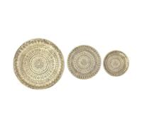 Lot de 3 Plateaux Déco en Métal Samir 57cm Doré