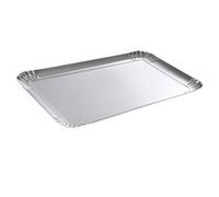 Lot de 3 Plateaux en Carton Rectangle 28x42cm Argent