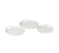 Lot de 3 Plateaux en Métal Mathew 45cm Blanc