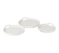 Lot de 3 Plateaux en Métal "Mathew" 45cm Blanc Blanc G