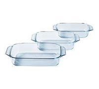 Lot de 3 plats à four PYREX® rectangulaires en verre, Irresistible G