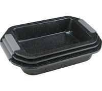 Lot de 3 plats à gratin avec poignées en silicone, antiadhésifs, empilables – TOP