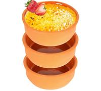 Lot de 3 plats à tapas en terre cuite de 12 cm - Passent au four