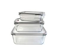 Lot de 3 Plats en Verre - COOK CONCEPT - Hermétiques - Ultra-Résistants - Transparents