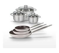 Lot de 3 Poêles 24/28/32 cm et 3 Faitouts 14/16/20 cm Elo Bistro Line