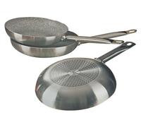 Lot de 3 poêles avec effet marbré et revêtement antiadhésif, de 20/24/28 cm