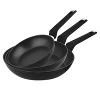 Lot de 3 poêles Carl Schmidt Sohn Monheim, en aluminium, 20/24/28 cm, noires