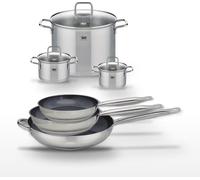 Lot de 3 Poêles céramique 24/28/32 cm Elo Profi Therm Platinum et 3 Faitouts Elo Citrin