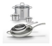 Lot de 3 Poêles Elo Relief Evolution 24/28/32cm et 3 Faitouts Elo Citrin 12/16/26cm Inox