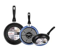 Lot de 3 poêles Magefesa K2 Bleu 20/24/28 cm acier émaillé vitrifié