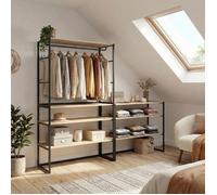 Lot de 3 portants vêtements sous combles KADRA modulables 300x85cm