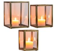 Lot de 3 photophores « Aesthetic Deco » pour Bougies Chauffe-Plat « Souma »