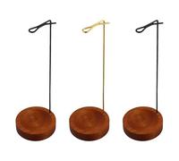 Lot de 3 Porte-Encens Inversés avec Support en Métal et Base en Bois - Brûleur d'Encens Élégant pour Bâtons d'Encens - Accessoire pour Yoga, Méditation et Décoration Intérieure