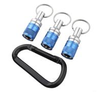 Lot de 3 porte-forets robustes avec fonction antidérapante pour accessoires à tige SDS - Convient pour tourne-écrous et embouts de tournevis (bleu)