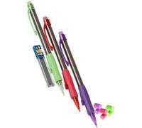 Lot de 3 Porte-mines 0,7mm avec Gommes et Recharges HB pour Dessin Précis Topwrite Multicolore