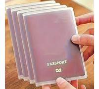 Lot de 3 porte-passeports robustes, avec un design mat transparent pour une protection de documents haut de gamme, équipés de plusieurs emplacements pour cartes, idéal pour les hommes à la recherche