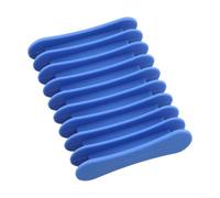 Lot de 3 Porte-Savon Silicone Égouttoir Douche | Silicone souple, flexible, sûr, gris , résistant à l'eau et à la corrosion(Blue)