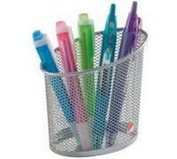 Lot de 3 Pots à crayons en metal argenté MESHCUP N G