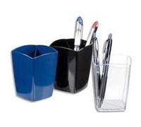 Lot de 3 Pots à crayons en polystyrène - D7,5 cm, hauteur 10,5 cm coloris noir Noir G