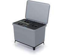 Lot de 3 poubelles : 1 poubelle de 23 litres + 2 poubelles de 10 litres. Conteneurs à déchets, poubelles de 43 litres. Système de tri des déchets. Ensemble de collecte des déchets. Bac de tri, séparat