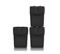 Lot de 3 poubelles KEDEN SORTIBOX 100% plastique recyclé, noir, 60L