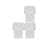 Lot de 3 poubelles KEDEN SORTIBOX recycler, blanc, 75L