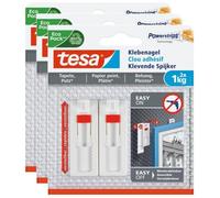Lot de 3 Powerstrips Lot de 2 Clous adhésif Ajustable pour papier peint et plâtre 1Kg