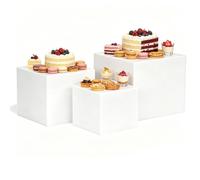 Lot de 3 Presentoir Aperitif Buffet 6 à 8 pouce,présentoir buffet blanc | Support présentoir buffet, Idéal pour apéritif, mariage, buffet boissons, gâteau, bijoux. Facile à nettoyer et réutilisable
