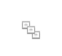Lot de 3 Prise 2P+T Blanc Delta Iris + Plaque basic Silver-SIEMENS