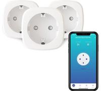 Lot de 3 prises intelligentes Wi-Fi avec compteur d'énergie et application