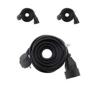 Zenitech - Lot de 3 prolongateurs 16A 2P+T HO5VV-F 3G1,5mm² - Noir 5m Noir
