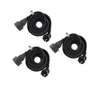 Lot de 3 prolongateurs 16A HO5VV-F 3G1,5mm² Noir 3m - Zenitech