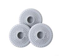 Lot de 3 protecteurs de vidange de douche TPR 12,7 x 12,7 cm | Bords flexibles en TPR, joint d'aspiration, reste en place, haut volume d'eau, base antidérapante