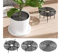 Lot de 3 Protections de Sol Pour Pot de Fleurs - Grille Protection Plante - Grilles pour Pot de Fleurs avec Piquets Profonds - Protection Contre les Chats, Enfants, Animaux Domestiques (19cm)