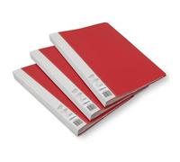 Lot de 3 Protège documents Rouge 60 pochettes 120 - 3A
