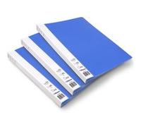 Lot de 3 Protèges documents A4 40 Vues Waytex 931311 Couverture Polypro Bleu avec étiquette Bleu G