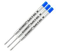 Lot de 3 - Recharge d'encre bleue Medium Schmidt P900 recharge de stylo à bille Style Parker