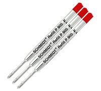 Lot de 3 recharges pour stylo à bille Schmidt Style Parker Rouge P900 Pointe fine