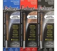 Lot de 3 recharges tricolores pour stylo Bullet Fisher Space Pen Bleu/rouge/noir
