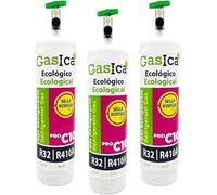 Lot de 3 récipients GASICA C10 PRO - Gaz réfrigérant écologique organique - équivalent à 1,6 kg de R410A et R32- Alternative pour R410A et R32-400 g net par paquet