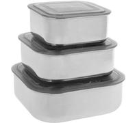 Lot de 3 récipients hermétiques en acier inoxydable, 600-1500 ml