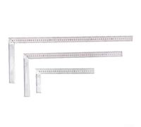 Lot de 3 règles carrées en forme de L en acier inoxydable à angle droit de 90 degrés pour le travail du bois, jauge de marquage précise 30, 50, 60 cm, équerre de disposition pour travaux de menuiserie