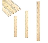 Lot de 3 règles en bois, 15 cm, 20 cm, 30 cm