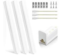 Lot De 3 Reglette Led 5 W Pour Cuisine Et Atelier 2200 Lm 6500 K Avec Interrupteur Idéal Pour Garages Cuisines Et Sous-Meubl[BI74]